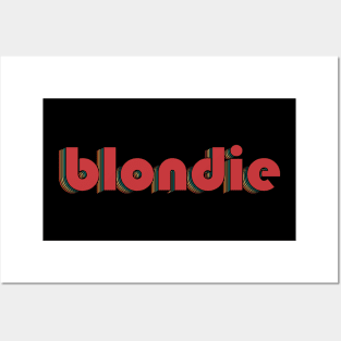 Blondie - Retro Rainbow Typography Style 70s Posters and Art